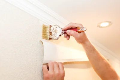 Pose de papier peint aux Sauvages — revêtements muraux et toiles de verre